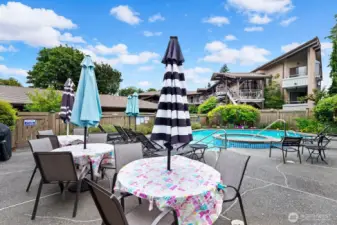 Plenty of space to enjoy gathering with beautiful landscaping and sunny exposure.