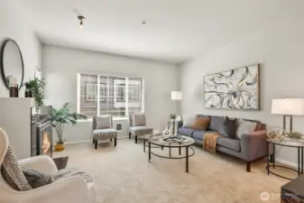 Living room just off kitchen.