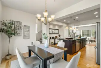 Dining room right off kitchen.