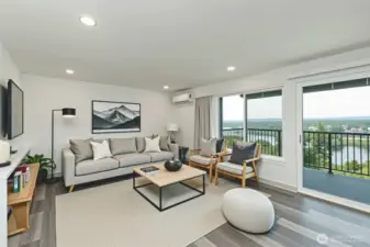 Virtually staged Living Room