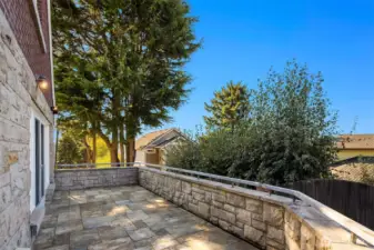 Patio of living off of the kitchen