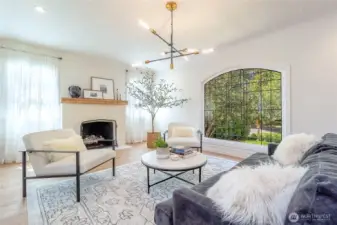 Living Room on the Main Floor with gas fireplace