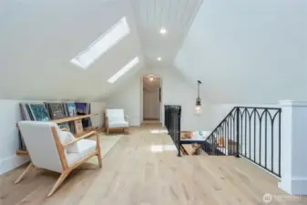 2nd Floor Spacious Den/Bonus Room with sky lights