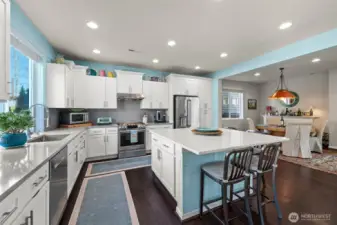 GE Cafe stove & fridge; super quiet Bosch dishwasher