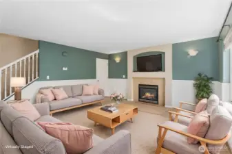 Living room with virtual staging.