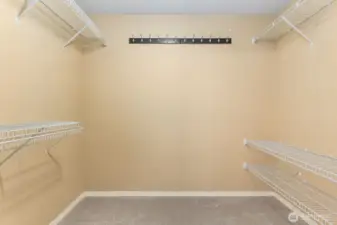 Large walk-in closet in the primary suite.