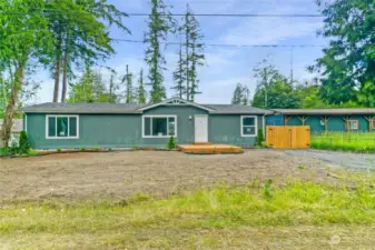 Large, level back yard.