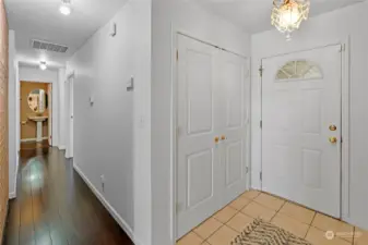 Entry and hallway to bedrooms.