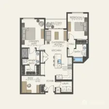 Spacious floor plan