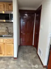 Lock off area of bedroom and bathroom