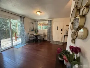 Plenty of space to entertain and slider adds a lot of natural light.