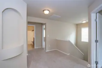 Bright and open landing on the upper floor.