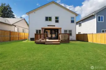Fully fenced and sprinkler system.
