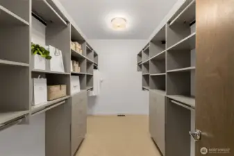 Walk-in California style closet.