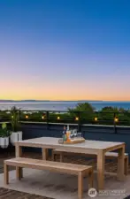 Stunning sweeping views of the Puget Sound, Olympic Mountains, and sunsets.