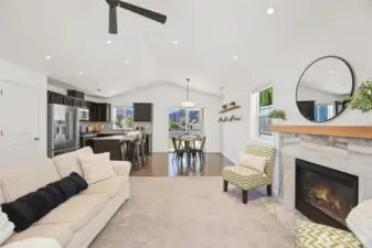 Living Room features gas fireplace. slider off dining room makes it perfect for entertaining