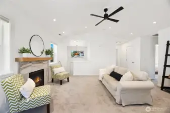 Living Room features gas fireplace