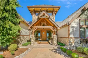 Entry way showcasing view tower.