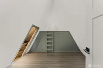 across from loft area living with upper loft
