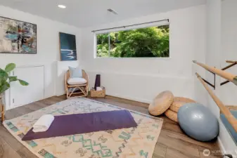 Flex room on lower level.