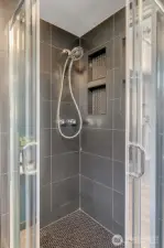 Lower level shower.