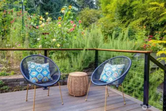 A place in the sun to admire the birds and the bees.