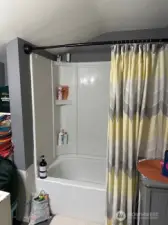 The shower area to the bathroom