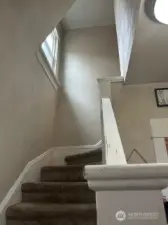 Curved stairwell to the upstairs