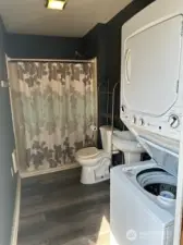 ADU, bathroom with walk in shower area and W/D too