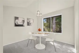 Dining area off of the kitchen and Living room