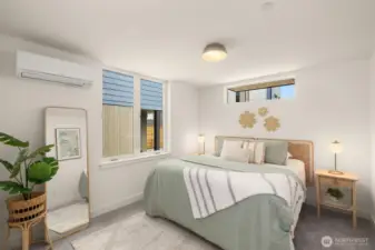 Guests will enjoy a large bedroom & closet