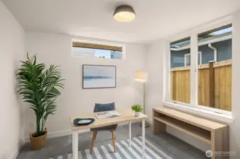 Additionally on the ground level there is a flex space. Home office, gym or another bedroom- the choice is yours.