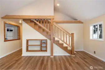 Custom built-ins, south-west facing window brings in light