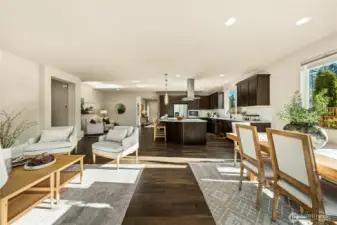 Tons of natural light streams into this home as it enjoys a plethora of Southern and Western exposure. Extensive Engineered hardwoods & ample living spaces. Custom window coverings throughout.