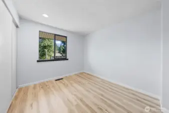 This is the first room to the right up the stairs.