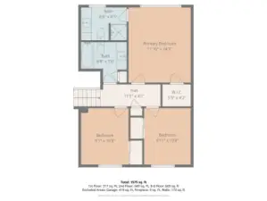 This is the upstairs where are the bedrooms are. Check out the additional storage in the hall and hall bath.