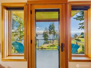 View out the primary bedroom