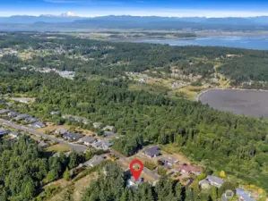 Home sits at one of the highest points of Camano Island - with views from Mt. Baker, the Cascade Mountains, Triangle Cove, Port Susan Bay - all the way south to Everett.