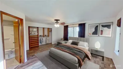 Primary bedroom w/virtual staging