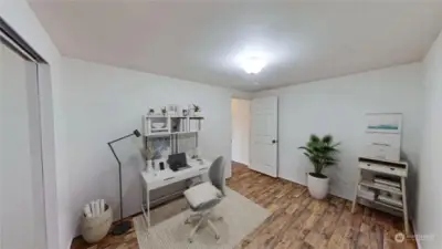 Lower-level office w/virtual staging