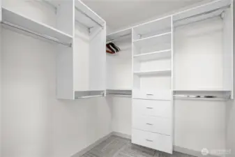 Primary closet