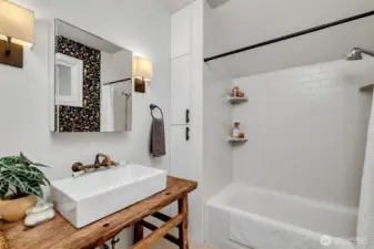 Full bath on main floor.