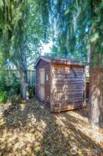 Shed in back.