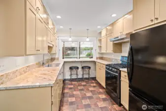 remodelled kitchen with granite countertops, newer appliances
