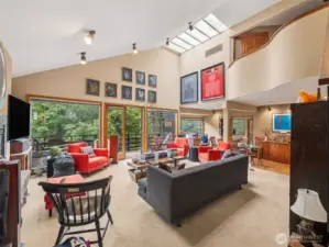 The skylights add to the feel of bringing the outside in