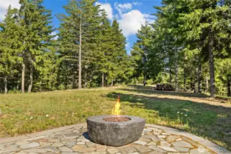 Firepit with space for future building