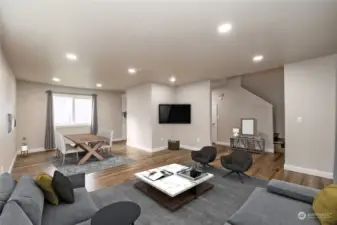 What a great living space! As you can see with this virtual staging, so many possibilities!