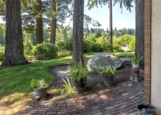 Privacy and green space to enjoy right off the patio.