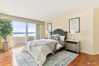 Spacious Primary suite with a view and private Balcony!