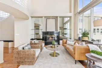 Formal Living Room with gas fire place!